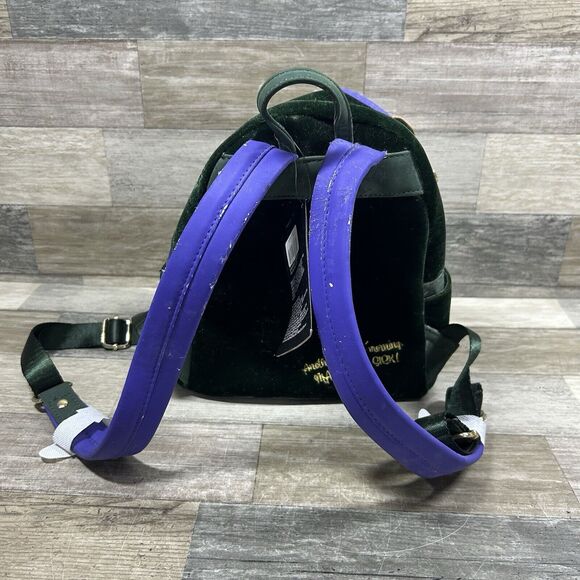 Disney Loungefly Emerald Green Velour HocusPocus Winifred Sanderson MiniBackpack main image 6